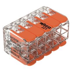 Wago Verbindungsklemme 221 221-420, 10-Leiter 0,2-4mm2, Polycarbonat, Transparent... WAGO-221-420 4066966611663 (Abb. 1)
