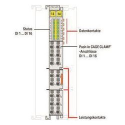 Wago Digitaleingangsmodul 750-1405, 16 Kanäle, 24V DC, 3ms, Polycarbonat/Polyamid 6.6, l... WAGO-750-1405 4045454905590 (Abb. 1)