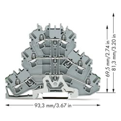 Wago Dreistockklemme TOPJOB S 2002-3227, 5,2mm, Polyamid, Grau... WAGO-2002-3227 4044918691215 (Abb. 1)
