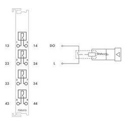Wago 4-Kanal-Relaisausgang 750-515, 250V, 2A, 100x12x67,8mm... WAGO-750-515 4055143512831 (Abb. 1)