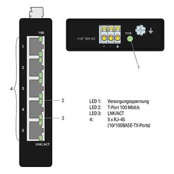 Wago Industrial-ECO-Switch 852-112, 8 Ports 100 Mbit/s, Stahlblech, Schwarz... WAGO-852-112 4045454847586 (Abb. 1)