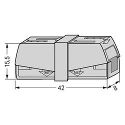 Wago Leuchtenklemme 224-201, 0,5-2,5mm2, 400V, 24A, Grau... WAGO-224-201 4044918818407 (Abb. 1)