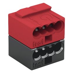 Wago 4-Leiter-Buchsenklemme 243-211, 0,6-0,8mm, Polyamid, Dunkelgrau/Rot... WAGO-243-211 4055143962315 (Abb. 1)