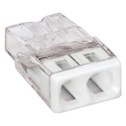 Wago Verbindungsdosenklemme 2273 2273-202, 0,5-2,5mm2, Polycarbonat, Transparent/Weiß... WAGO-2273-202 4050821027843 (Abb. 1)