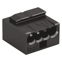 Wago Verbindungsdosenklemme 243 243-204, 4-Leiter 0,6-0,8mm, Dunkelgrau... WAGO-243-204 4044918440585 (Abb. 1)