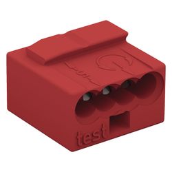 Wago Verbindungsdosenklemme 243 243-804, 4-Leiter 0,6-0,8mm, Rot... WAGO-243-804 4044918441025 (Abb. 1)