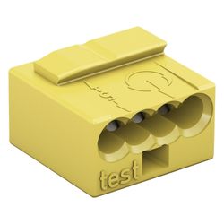 Wago Verbindungsdosenklemme 243 243-504, 0,6-0,8mm, 100V, 6A, Gelb... WAGO-243-504 4044918440813 (Abb. 1)