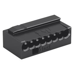 Wago MICRO-Verbindungsdosenklemme 243 243-208, 8-Leiter 0,6-0,8mm, Dunkelgrau... WAGO-243-208 4044918502634 (Abb. 1)