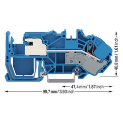 Wago N-Trennklemme TOPJOB S 2016-7714, 16mm2, 250V, 76A, 12x99,7x40,8mm, Polyamid, Blau... WAGO-2016-7714 4045454685300 (Abb. 1)