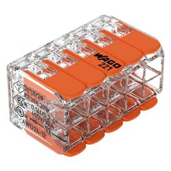 Wago Verbindungsklemme 221 221-420, 10-Leiter 0,2-4mm2, Polycarbonat, Transparent... WAGO-221-420 4066966611663 (Abb. 1)
