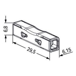 Wago Durchgangsverbinder 2773, 0,75-4mm2, 32A, 450V, Polycarbonat, Transparent, 2773-24... WAGO-2773-2401 4066966321630 (Abb. 1)