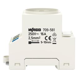 Wago Schaltschrank-Steckdose 709-582, 250V 16A 3TE, Polyamid, Signalgelb... WAGO-709-582 4055143718325 (Abb. 1)