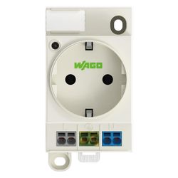 Wago Schaltschrank-Steckdose 709-582, 250V 16A 3TE, Polyamid, Signalgelb... WAGO-709-582 4055143718325 (Abb. 1)