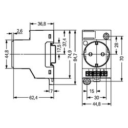 Wago Schaltschrank-Steckdose 709-582, 250V 16A 3TE, Polyamid, Signalgelb... WAGO-709-582 4055143718325 (Abb. 1)