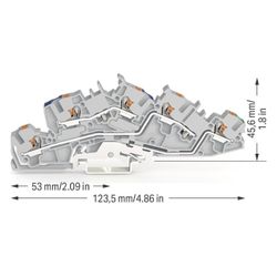 Wago Installationsetagenklemme 2205, 250V 40A, Polyamid, Grau, 2205-7646... WAGO-2205-7646 4066966165234 (Abb. 1)