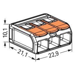 Wago Verbindungsklemme 221-613, 0,5-6mm2, Polycarbonat, Transparent... WAGO-221-613 4055143715416 (Abb. 1)