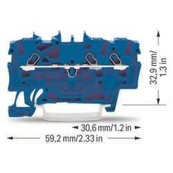 Wago 3-Leiter-Durchgangsklemme 2001 2001-1304, 1,5mm2, 800V, 18A, 4,2mm, Blau... WAGO-2001-1304 4017332998635 (Abb. 1)