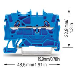 Wago 2-Leiter-Durchgangsklemme TOPJOB S 2001-1204, 800V, 18A, Blau... WAGO-2001-1204 4017332997294 (Abb. 1)