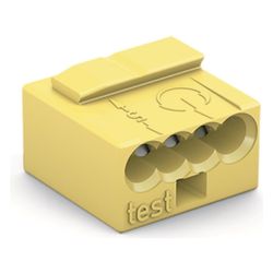 Wago Verbindungsdosenklemme 243 243-504, 0,6-0,8mm, 100V, 6A, Gelb... WAGO-243-504 4044918440813 (Abb. 1)