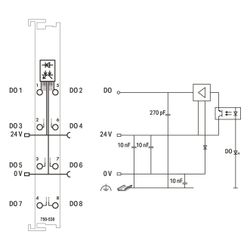 Wago Digitalausgangsmodul 750-530, 8 Kanäle, 24V, 0,5A, lichtgrau... WAGO-750-530 4045454686901 (Abb. 1)