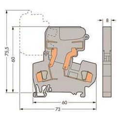 Wago 2-Leiter-Sicherungsklemme 281 281-611, 800V 10A 4mm2, Polyamid, Grau... WAGO-281-611 4045454614591 (Abb. 1)