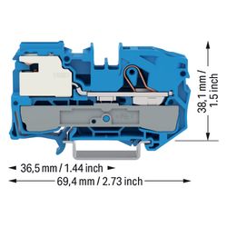Wago N-Trennklemme TOPJOB S 2016-7114, 16mm2, 250V, 76A, 12x69,4x38,1mm, Thermoplast, B... WAGO-2016-7114 4044918902595 (Abb. 1)