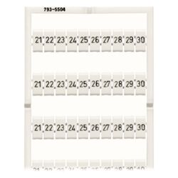 Wago WMB-Beschriftungskarte 793-5504, Rastermaß 5mm, weiß... WAGO-793-5504 4044918934473 (Abb. 1)