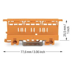 Wago Befestigungsadapter Serie 221 221-500, 4 mm2, Tragschiene 35/Schraubbefestigung, Pol... WAGO-221-500 4055143421942 (Abb. 1)