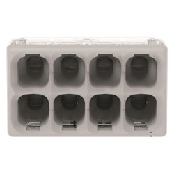 Wago Verbindungsdosenklemme 2273-208, 8-Leiter 0,5-2,5mm2, 450V 24A, Transparent/Grau... WAGO-2273-208 4050821027881 (Abb. 1)