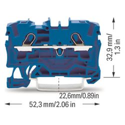Wago 2-Leiter-Durchgangsklemme TOPJOB S 2004-1204, 4mm2, 800V, 32A, Blau... WAGO-2004-1204 4017332071086 (Abb. 1)