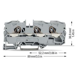 Wago 3-Leiter-Durchgangsklemme TOPJOB S 2010-1301, 10mm2, 800V, 57A, Grau... WAGO-2010-1301 4017332011341 (Abb. 1)