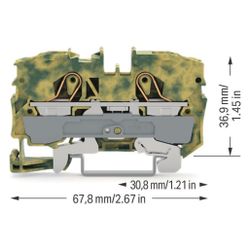 Wago 2-Leiter-Schutzleiterklemme TOPJOB S 2010-1207, 0,5-16mm2, 67,8x10x36,9mm, Thermop... WAGO-2010-1207 4017332076180 (Abb. 1)