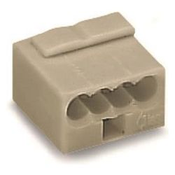 Wago MICRO-Verbindungsdosenklemme 243 243-304, 4-Leiter 0,6-0,8mm, 100V 6A, Lichtgrau... WAGO-243-304 4044918440691 (Abb. 1)