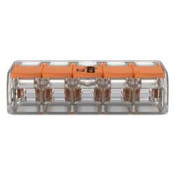 Wago COMPACT-Verbindungsklemme 221 221-415, 0,14-4mm2, Polycarbonat, Transparent/Orange, ... WAGO-221-415 4055143234658 (Abb. 1)