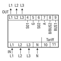 Wago Energiezähler 879-3020, 65A, 3x230/400V, Modbus/M-Bus, PC 940 A... WAGO-879-3020 4066966125412 (Abb. 1)