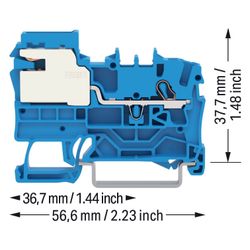Wago N-Trennklemme TOPJOB S 2002-7114, 2,5mm2, 32A, 250V, Blau... WAGO-2002-7114 4044918902625 (Abb. 1)