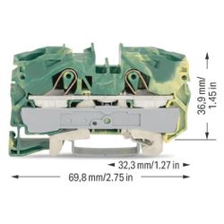 Wago 2-Leiter-Schutzleiterklemme TOPJOB S 2016-1207, 16mm2, Polyamid, Grün/Gelb... WAGO-2016-1207 4017332076654 (Abb. 1)