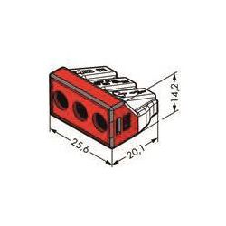 Wago Verbindungsdosenklemme 773 773-173, 2,5-6mm2 400V 41A, Polycarbonat, Transparent/Rot... WAGO-773-173 4050821215141 (Abb. 1)