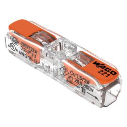 Wago Durchgangsverbinder 221, 0,2-4mm2, Transparent, 221-2411... WAGO-221-2411 4066966102666 (Abb. 1)