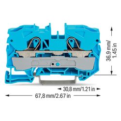 Wago 2-Leiter-Durchgangsklemme TOPJOB S 2010-1204, 10mm2, 800V, 57A, Blau... WAGO-2010-1204 4017332076166 (Abb. 1)