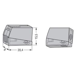 Wago Leuchtenklemme 224, 1,0-2,5 mm2, Grau, 224-101... WAGO-224-101 4044918583817 (Abb. 1)