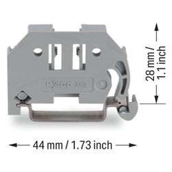 Wago Endklammer 249-116, 6mm, 44x28mm, Kunststoff, Grau... WAGO-249-116 4017332270823 (Abb. 1)