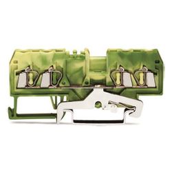Wago 4-Leiter-Schutzleiterklemme 280 280-837, 2,5mm2, 5x75x28mm, Federzuganschluss, Grün/... WAGO-280-837 4045454100155 (Abb. 1)