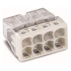 Wago Verbindungsdosenklemme 2273-208, 8-Leiter 0,5-2,5mm2, 450V 24A, Transparent/Grau... WAGO-2273-208 4050821027881 (Abb. 1)