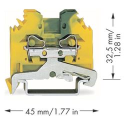 Wago Schutzleiterklemme 281-107, 4mm2, Thermoplast, Grün/Gelb... WAGO-281-107 4055143309271 (Abb. 1)