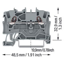 Wago 2-Leiter-Durchgangsklemme TOPJOB S 2001-1201, 1,5mm2, Polyamid, Grau... WAGO-2001-1201 4017332997287 (Abb. 1)