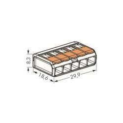 Wago COMPACT-Verbindungsklemme 221 221-415, 0,14-4mm2, Polycarbonat, Transparent/Orange, ... WAGO-221-415 4055143234658 (Abb. 1)