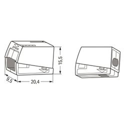 Wago Leuchtenklemme 224 224-112, 400V 24A, weiß, 224-112... WAGO-224-112 4044918583596 (Abb. 1)