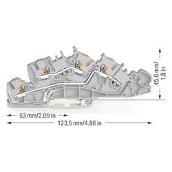 Wago Installationsetagenklemme 2205-7642, 400V 40A, Grau... WAGO-2205-7642 4066966165210 (Abb. 1)