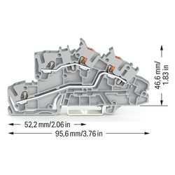 Wago Installationsetagenklemme 2203 2203-7542, 400V 31A, Polyamid, Grau... WAGO-2203-7542 4066966121902 (Abb. 1)